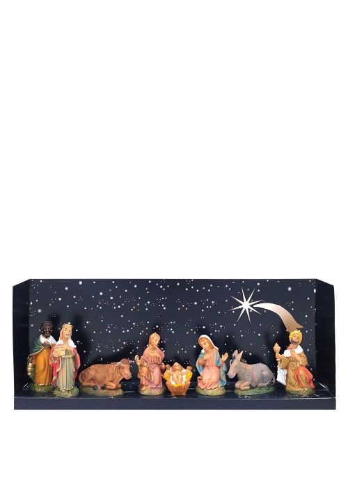 Pesebre natividad 8 piezas 3 Rojo