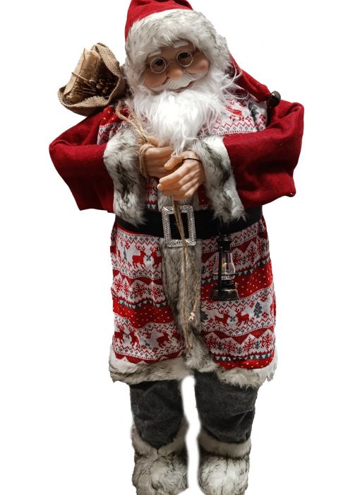 Papá Noel Ártico 45 cm Rojo y Blanco
