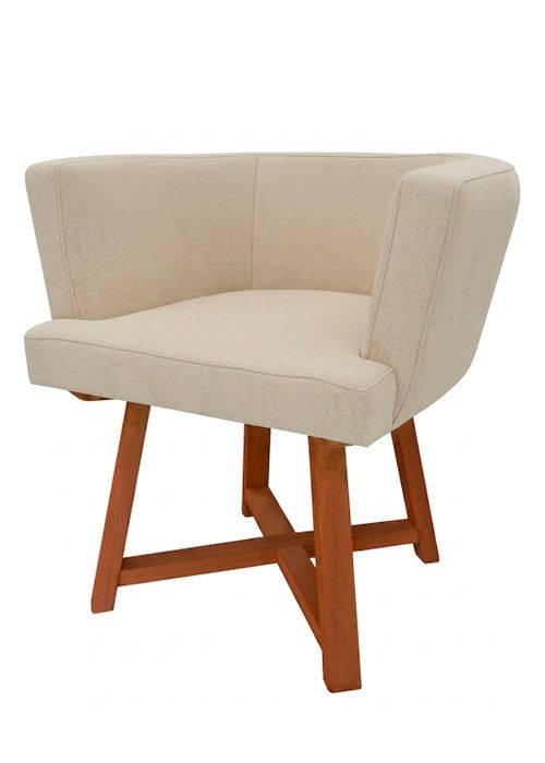 Silla Gervasoni Lustrada con Tapizado Lenny Ivory