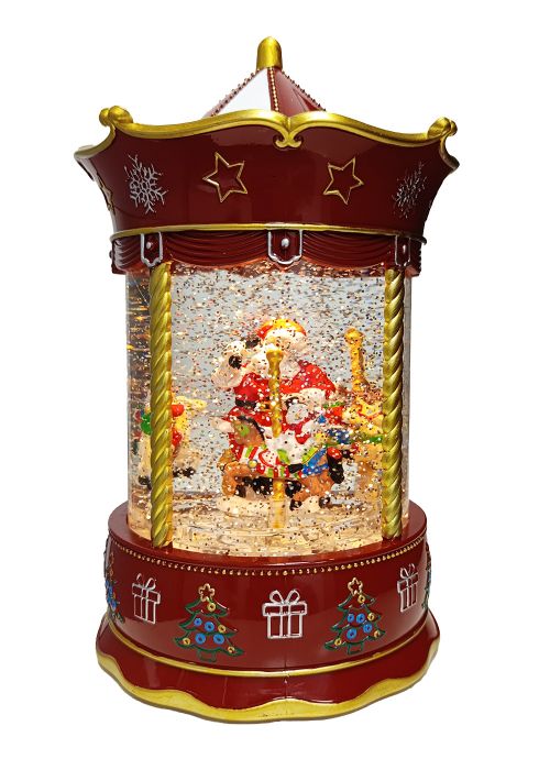 Calesita Con Glitter Papá Noel