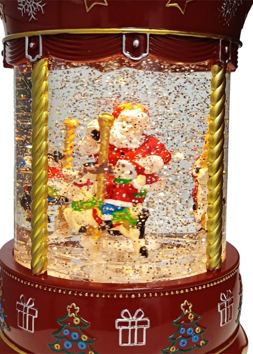 Calesita Con Glitter Papá Noel Bordo