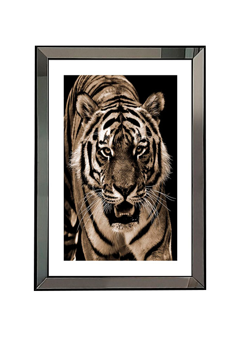 Cuadro Tigre de bengala Negro