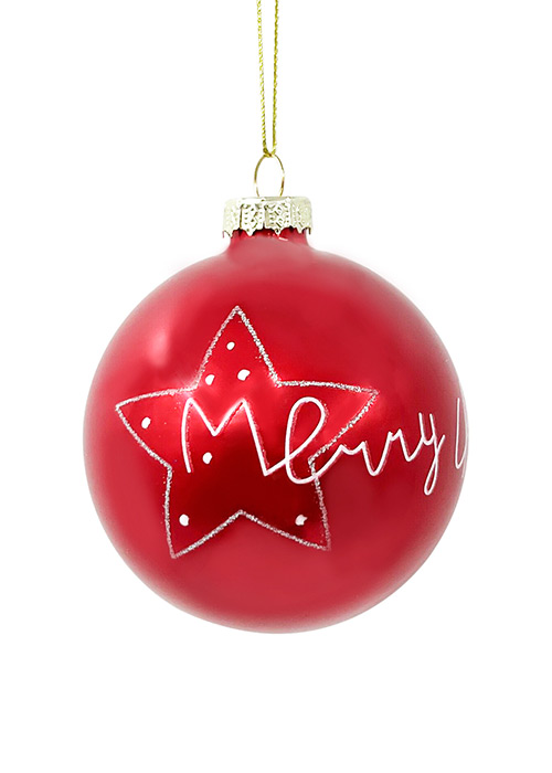 Adorno Rojo Merry Christmas Rojo