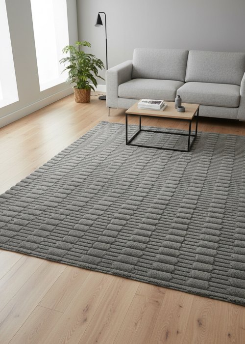 Alfombra tramada Bambú 120 cm Neutro