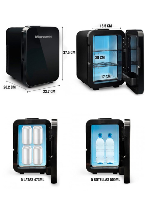 CONSERVADORA PORTABLE FRIO-CALOR 9 LITROS NEGRA Negro