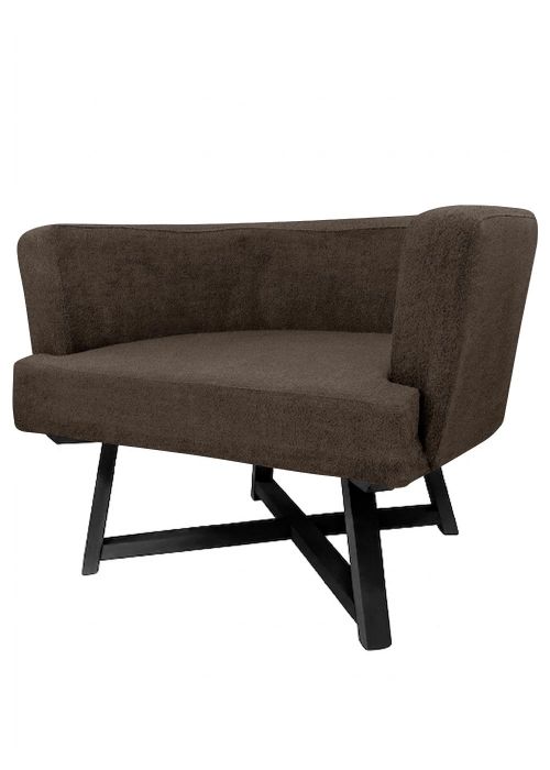 Sillón Gervasoni Negro con Tapizado Lenny Coffe