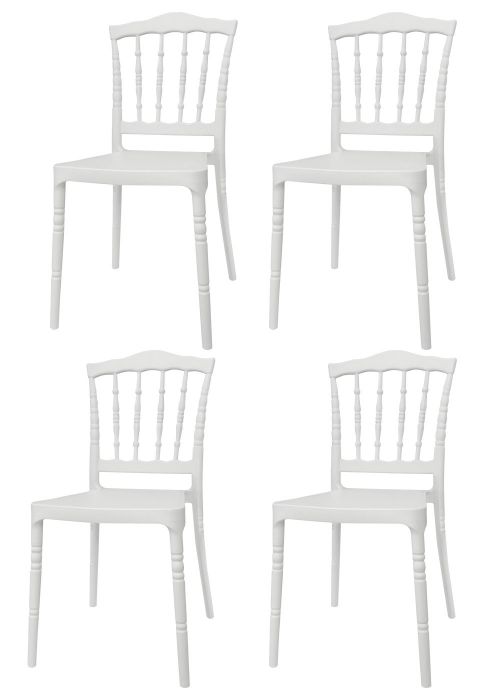 Set Silla Napoleón x4 Blanco