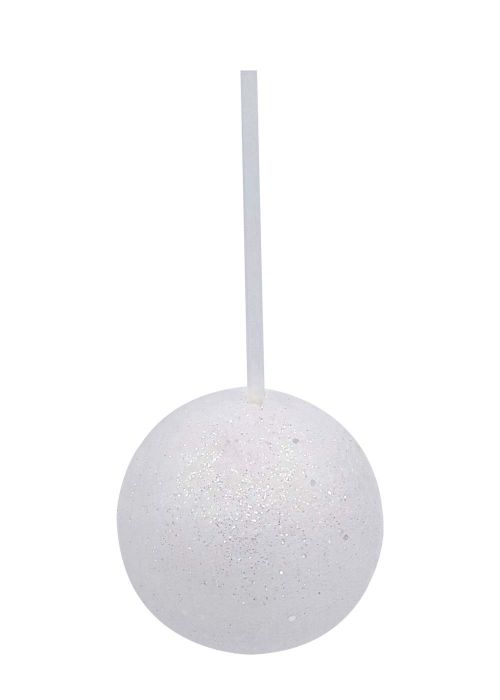 Bola De Brillo Plata Blanca De 5P ORN Blanco