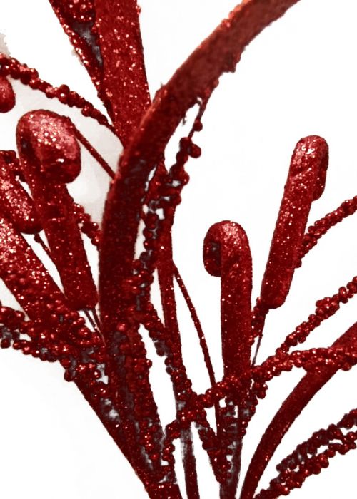 Flor Roja Navideña con Bastones Rojo