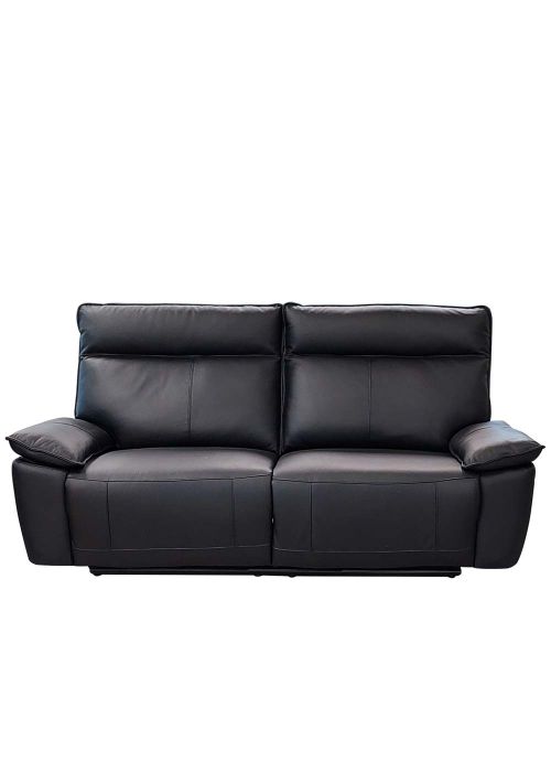 Sillón Seattle Reclinable Cuero  2MTS Cuero Negro