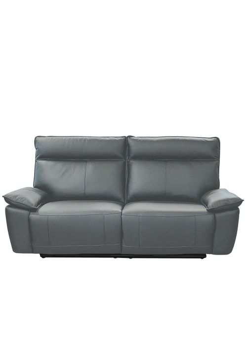 Sillón Seattle Reclinable Cuero  2MTS Gris