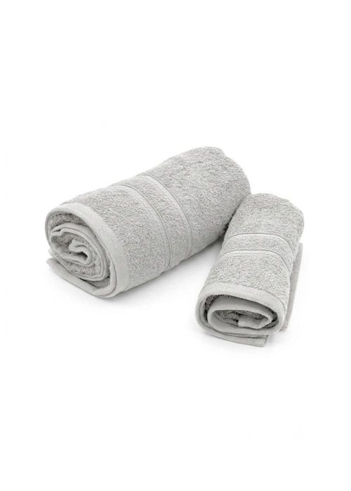 SET TOALLA Y TOALLON DISTINTA XL 2 GUARDAS Gris Claro