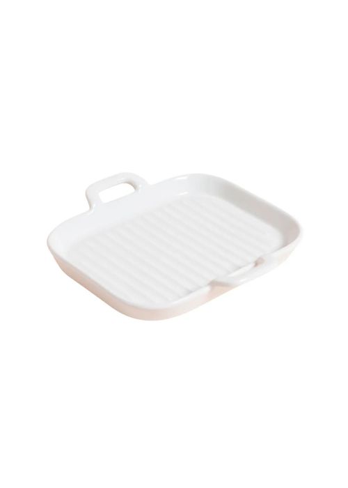 Plancha grill de cerámica rectangular Neutro