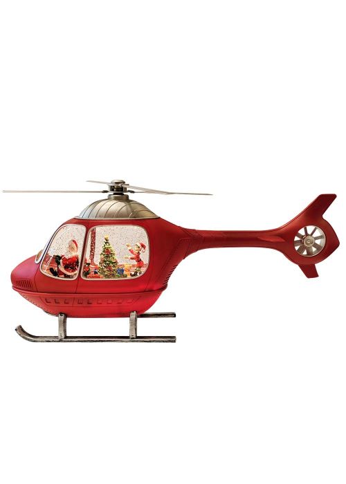 Helicóptero Navideño Rojo Rojo