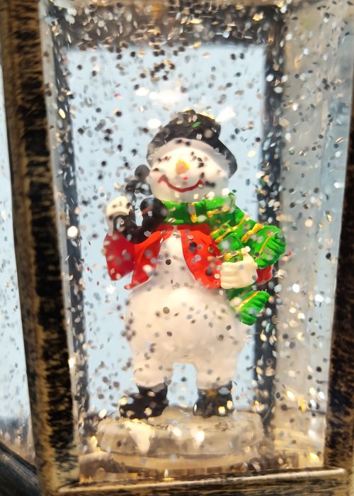 Farol con Glitter Bronce