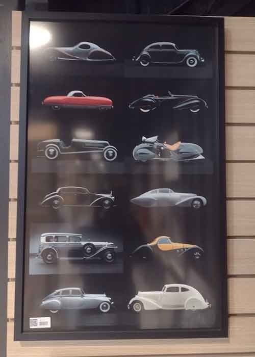 Cuadro Autos clásico Negro