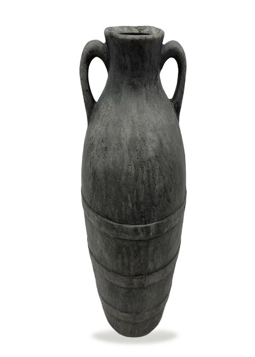 Jarrón de cerámica gris oscuro Ash II Neutro