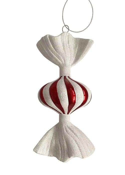 Dulce Navideño Colgante Rojo y Blanco