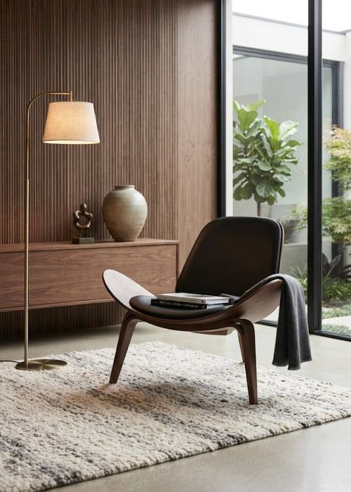 Sillon Carl Hansen black wood black