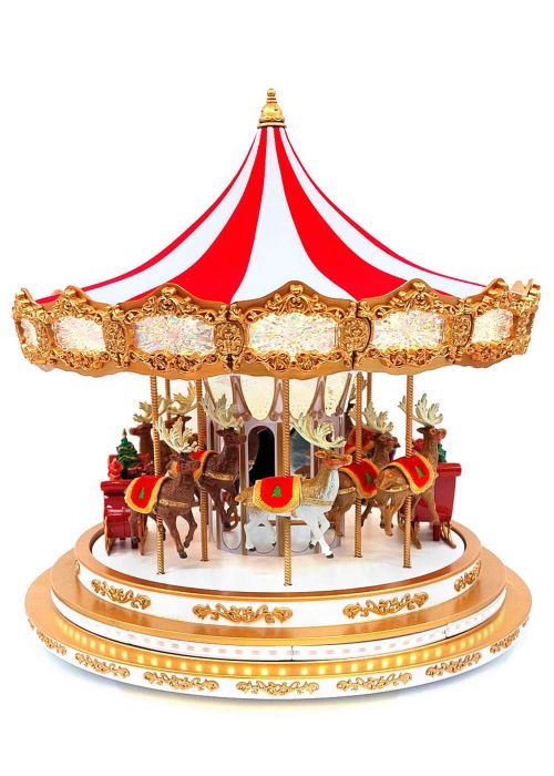 Carrusel Navideño Royal LED 44x42cm Rojo