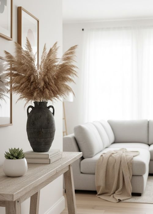 Jarrón de cerámica gris oscuro Ash Neutro