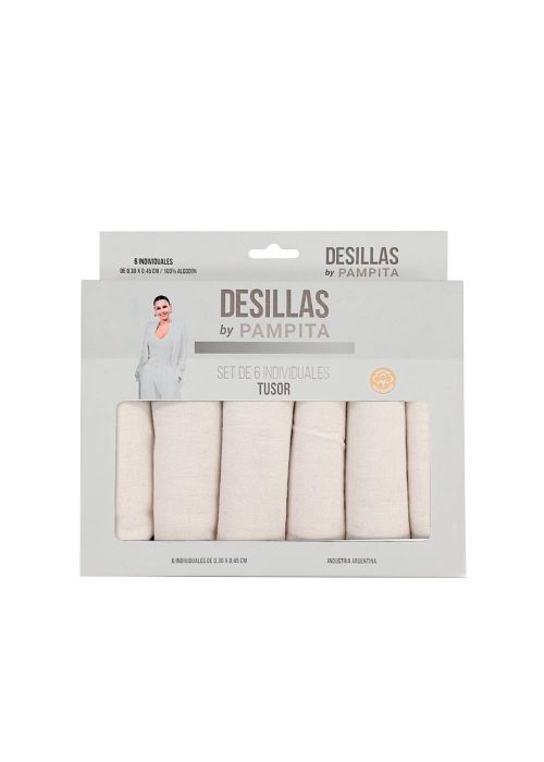 SERVILLETA TUSOR X6 UNID. 45X45CM Beige