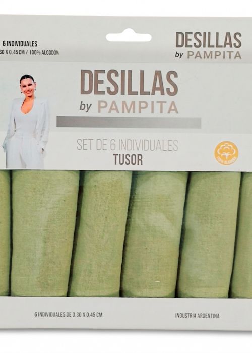 SERVILLETA TUSOR X6 UNID. 45X45CM Verde