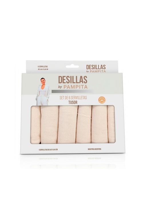 SERVILLETA TUSOR X6 UNID. 45X45CM Beige