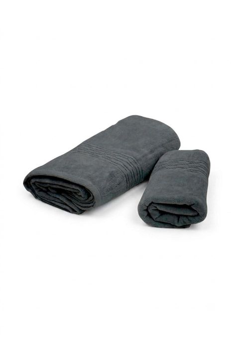SET DE TOALLAS DISTINTA VELOURS Negro