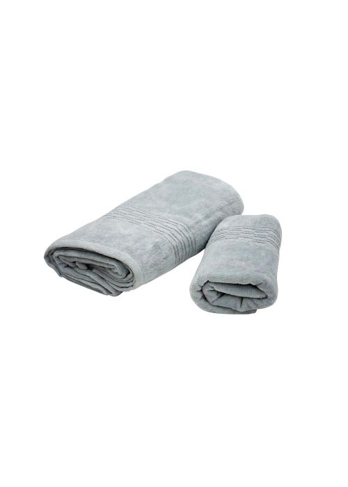 SET DE TOALLAS DISTINTA VELOURS Gris Claro