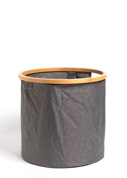 Cesto Organizador Gris Bamboo Redondo 37x36CM Gris