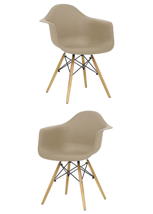 Sillones Eames x2 SO - Beige Sandy