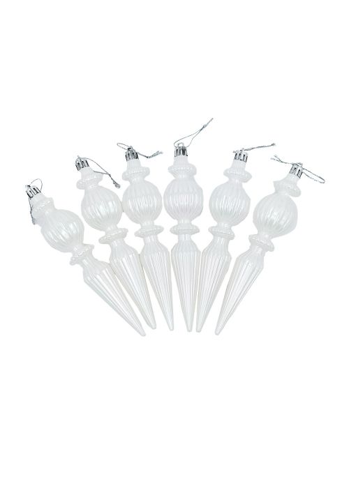 Adorno de forma de gota para Árbol Blanco Blanco