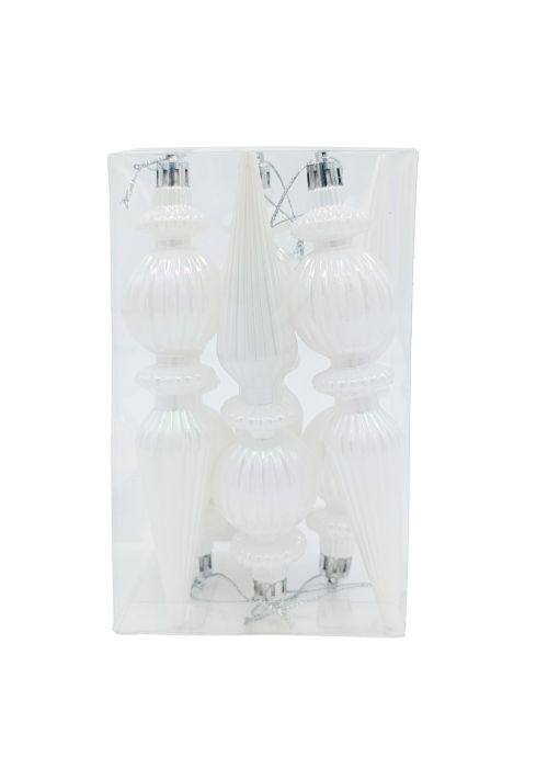 Adorno de forma de gota para Árbol Blanco