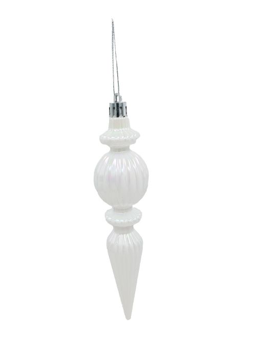 Adorno de forma de gota para Árbol Blanco Blanco