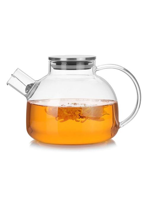 Tetera con Tapa de Acero Inoxidable 1200 ml Neutro