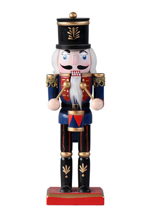 Muñeco Cascanueces Azul con Tambor 26cm Azul