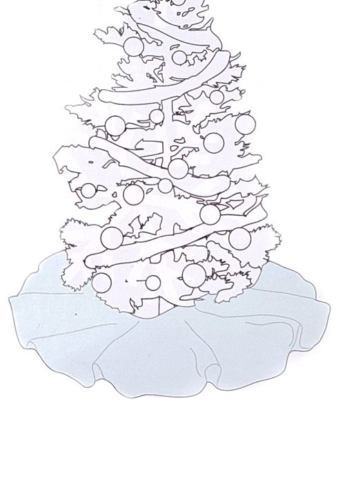Pie de árbol elegante blanca
