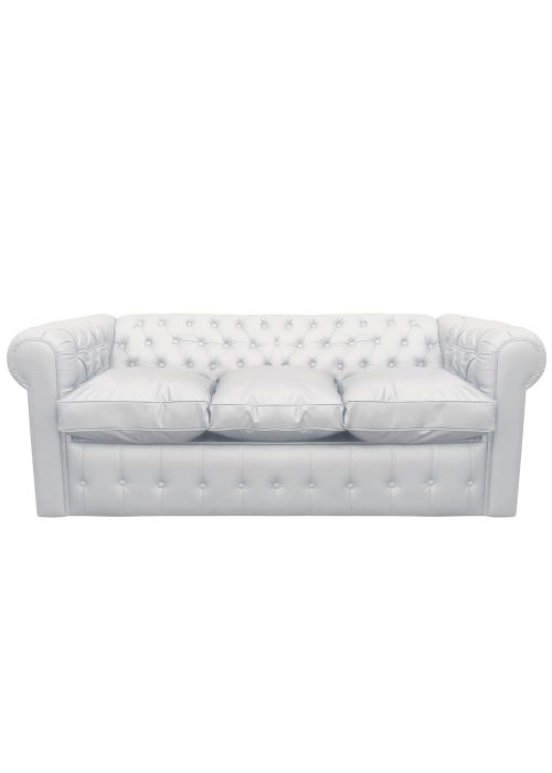 Sofá Cama Chesterfield Tapizado Blanco
