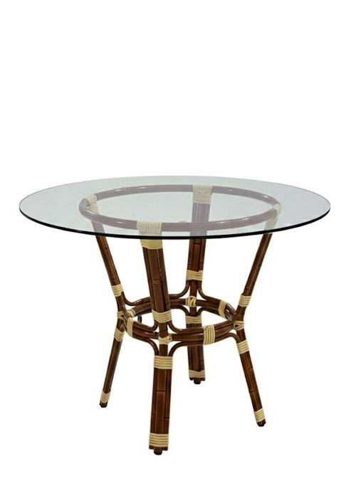 Mesa Blois tapa de vidrio 1 metro de diametro