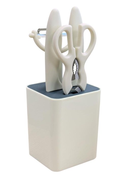 Set de 5 Utensilios de Cocina Blanco