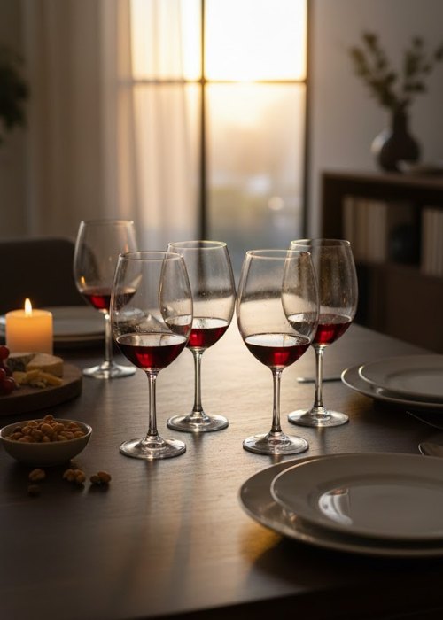 Set de 6 copas de cristal de Bohemia 580ML Transparente