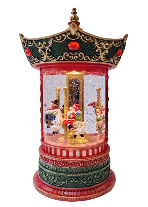 Linterna Pagoda Carousel Santa Multicolor