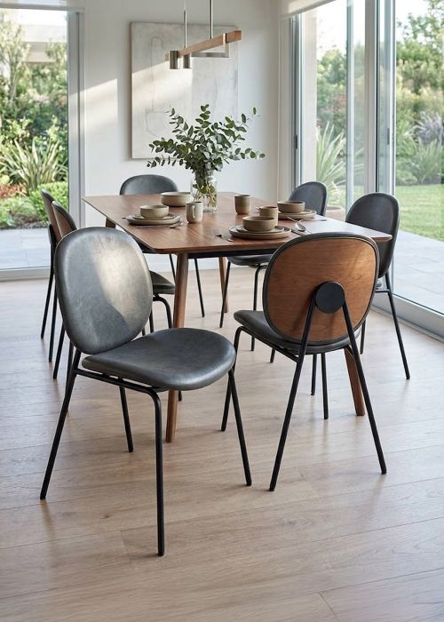 Silla Hari Gris Pu Madera