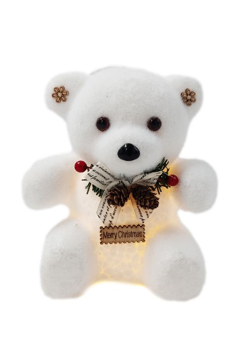 Osito Polar decorativo con Led Blanco