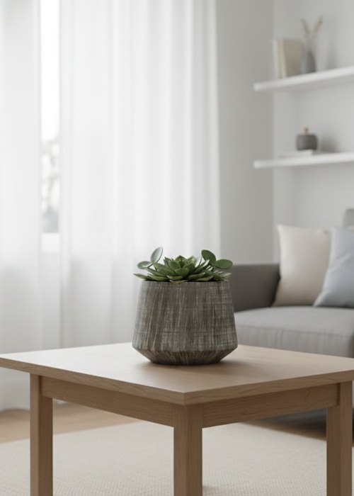 Maceta de cerámica 40 cm. Neutro