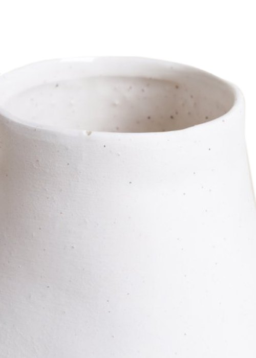 Florero ánfora Jhari Blanco 27x16 Blanco