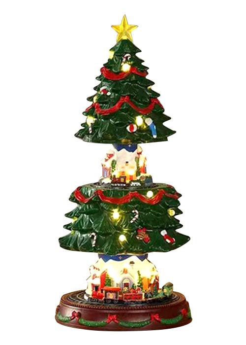 Árbol Navideño Village & Tren LED
