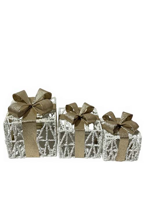 Regalos Decorativos Invernales Dorados Dorado