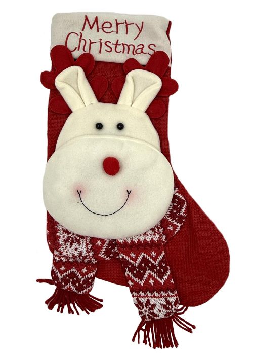 Media Navideña Merry Christmas Rojo